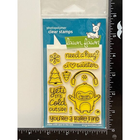 Lawn Fawn Clear Stamps Photopolymer HOLIDAY YETI LF567 - Picture 2 of 3